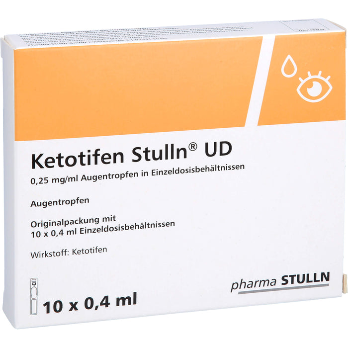 Ketotifen Stulln UD Augentropfen bei allergischer Konjunktivitis, 10 St. Einzeldosispipetten