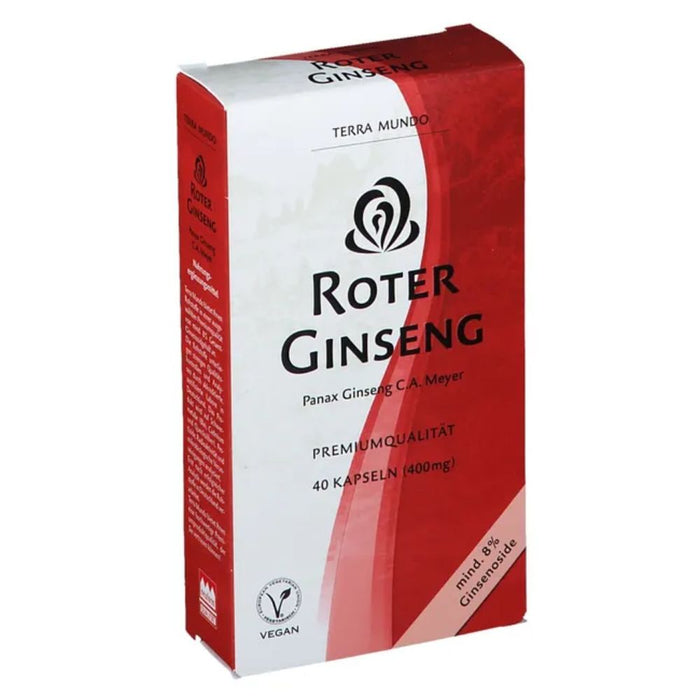 TERRA MUNDO Roter Ginseng 400 mg Kapseln, 40 St. Kapseln