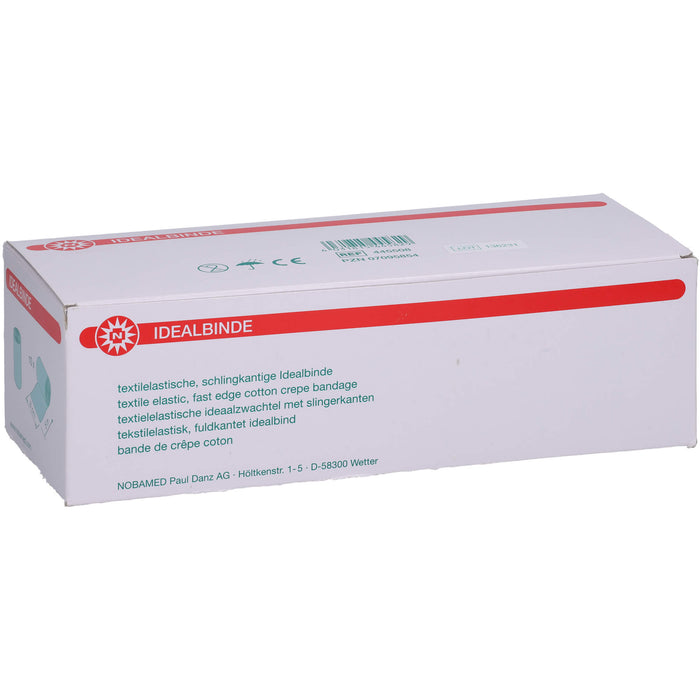 NOBA Idealbinde 10 Stück elastisch weiß 5 m x 8 cm, 10 pc Bandage