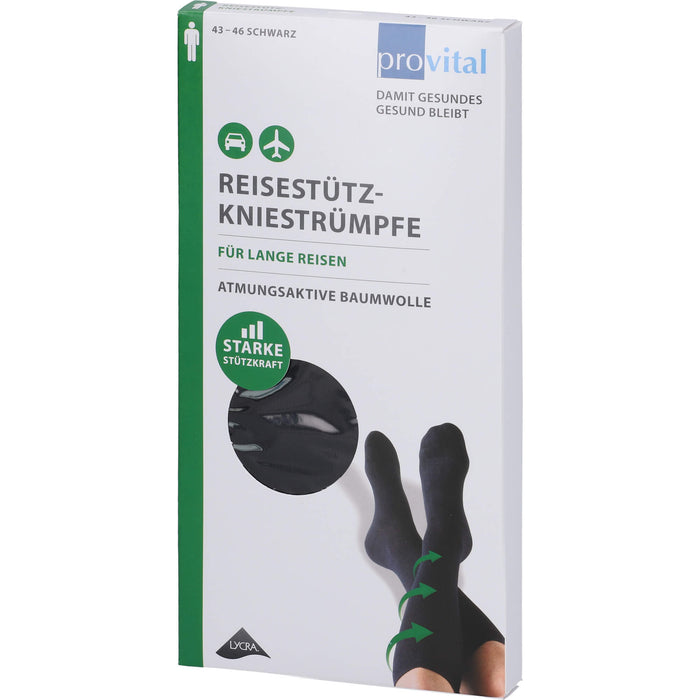 ProVital Reisekniestrumpf schwarz Gr.39-42, 2 St