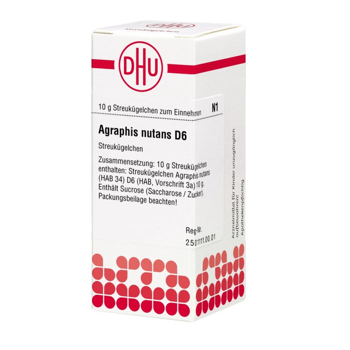 Agraphis nutans D6 DHU Globuli, 10 g Globules