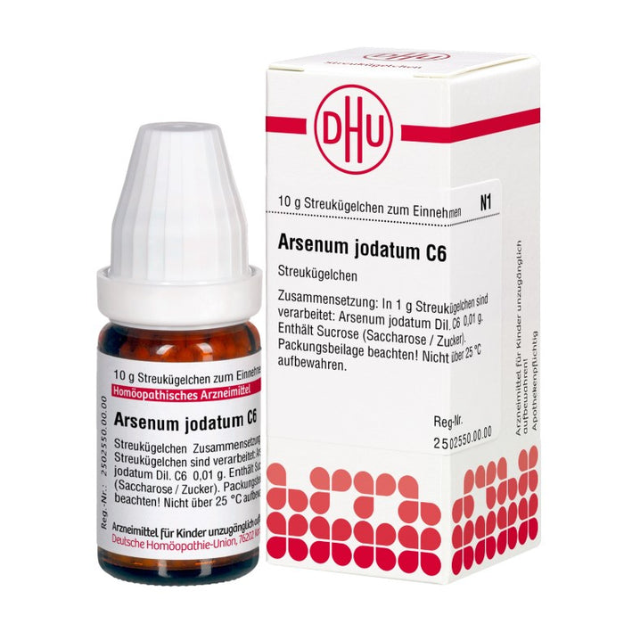 Arsenum jodatum C6 DHU Globuli, 10 g Globules