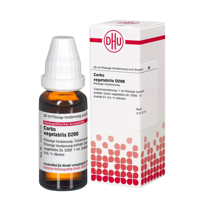 DHU Carbo vegetabilis D200 Dilution, 20 ml Solution