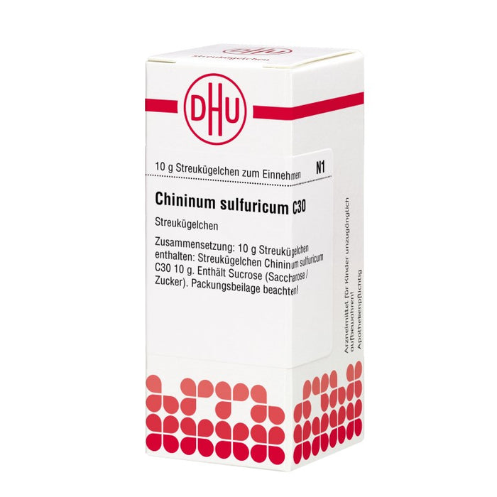 Chininum sulfuricum C30 DHU Globuli, 10 g Globules