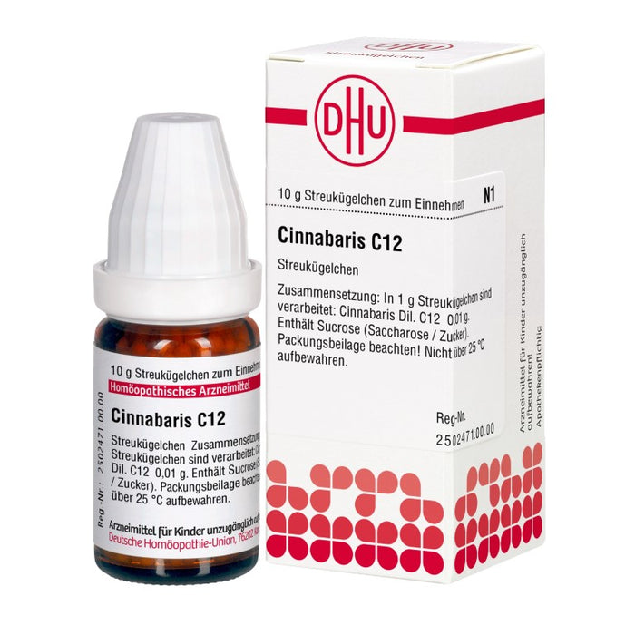Cinnabaris C12 DHU Globuli, 10 g Globules