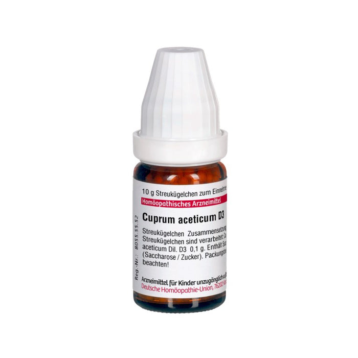 Cuprum aceticum D3 DHU Globuli, 10 g Globules