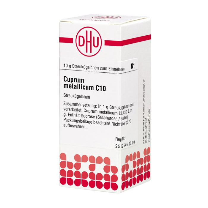 Cuprum metallicum C10 DHU Globuli, 10 g Globules