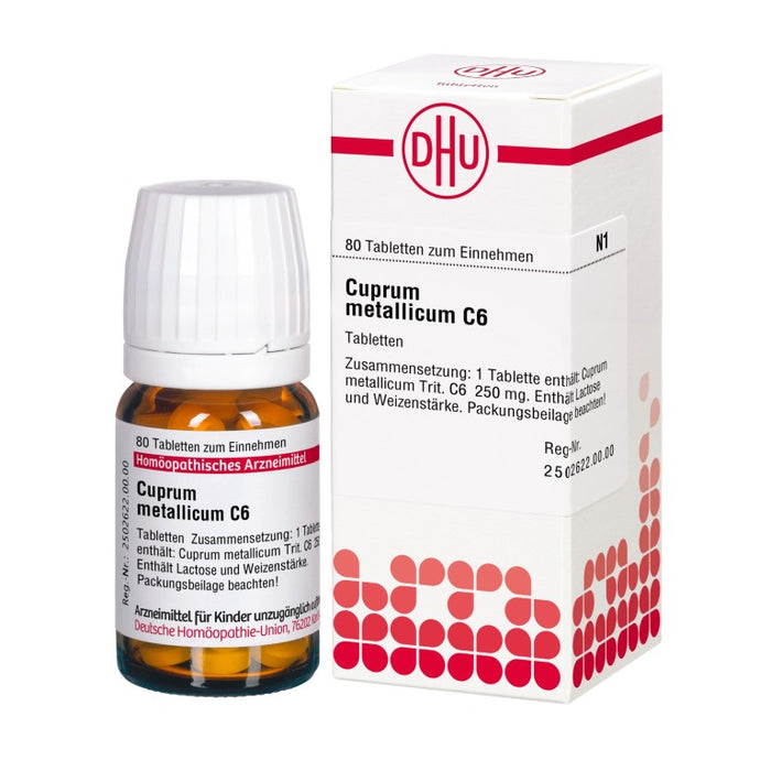 Cuprum metallicum C6 DHU Tabletten, 80 pc Tablettes