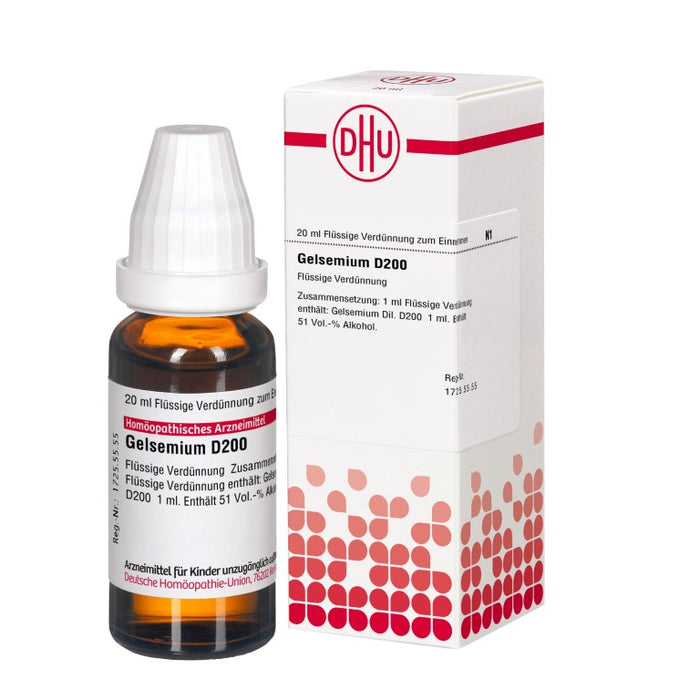 Gelsemium D200 DHU Dilution, 20 ml Solution