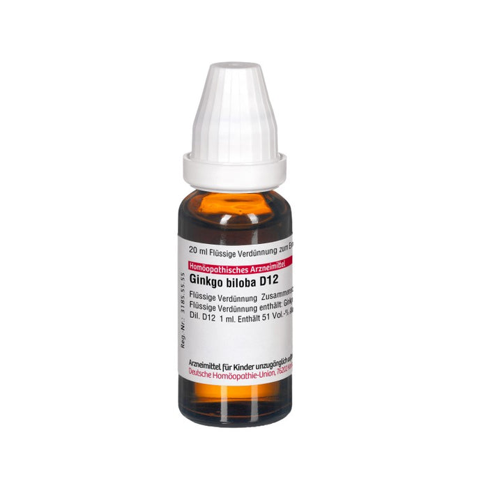 Ginkgo biloba D12 DHU Dilution, 20 ml Solution