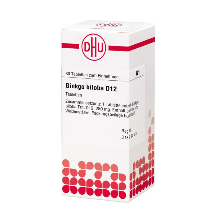 Ginkgo biloba D12 DHU Tabletten, 80 pcs. Tablets