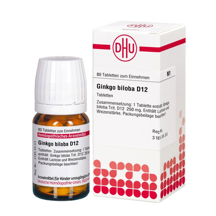 Ginkgo biloba D12 DHU Tabletten, 80 pcs. Tablets