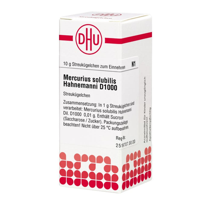 Mercurius solubilis Hahnemanni D1000 DHU Globuli, 10 g Globules