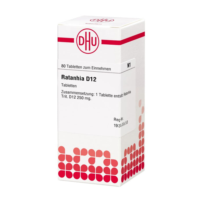 Ratanhia D12 DHU Tabletten, 80 pc Tablettes