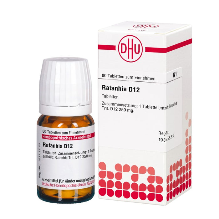 Ratanhia D12 DHU Tabletten, 80 pc Tablettes