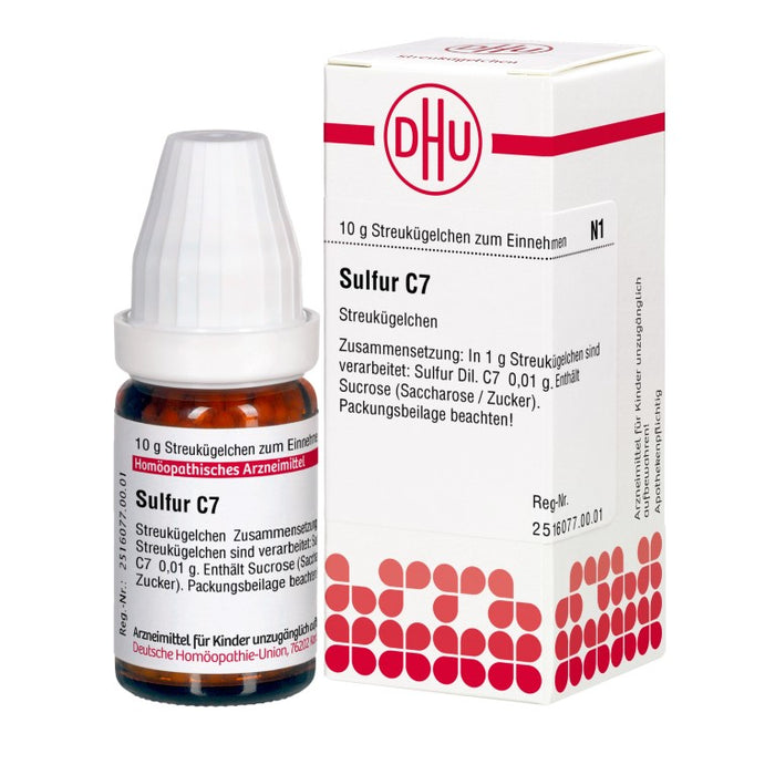 Sulfur C7 DHU Globuli, 10 g Globules