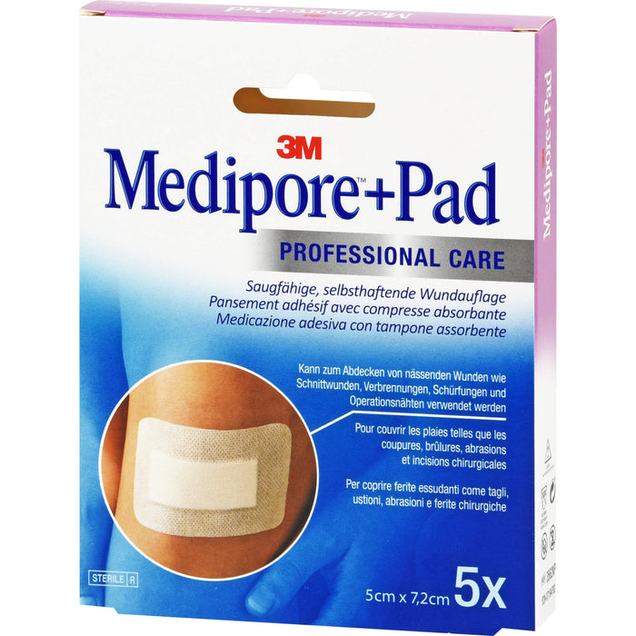 Medipore +Pad 5,0 cm x 7,2 cm, 5 pcs. Patch