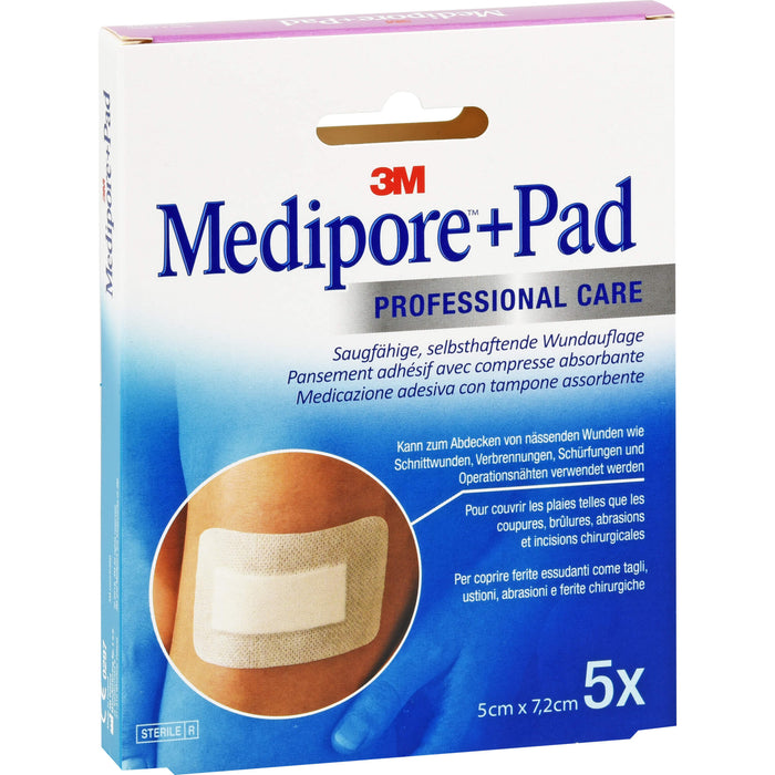 Medipore +Pad 5,0 cm x 7,2 cm, 5 pcs. Patch