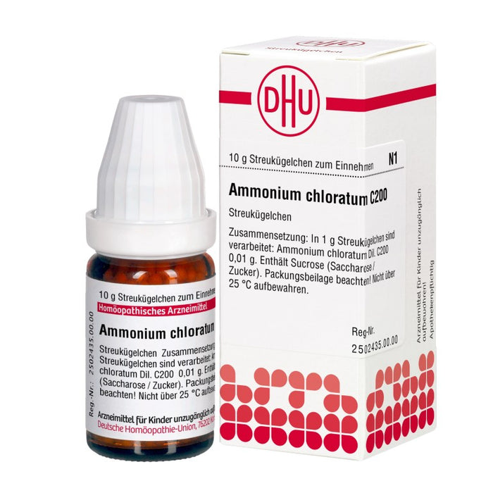 Ammonium chloratum C200 DHU Globuli, 10 g Globules