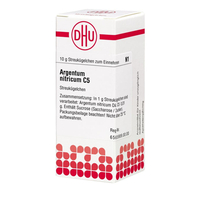 Argentum nitricum C5 DHU Globuli, 10 g Globules