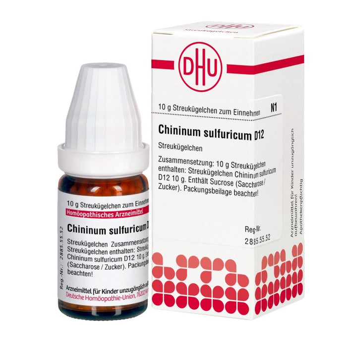 Chininum sulfuricum D12 DHU Globuli, 10 g Globules