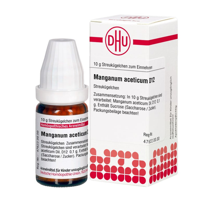 Manganum aceticum D12 DHU Globuli, 10 g Globules