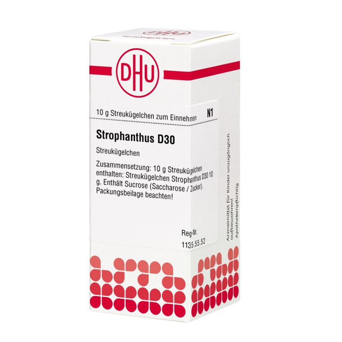Strophanthus D30 DHU Globuli, 10 g Globules