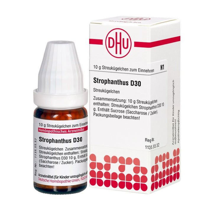 Strophanthus D30 DHU Globuli, 10 g Globules
