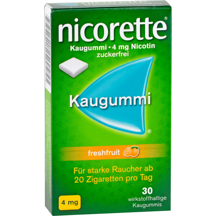 Nicorette 4mg Freshfruit Gerke Kaugummi, 30 St KGU