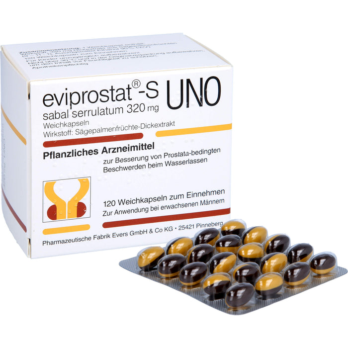 Eviprostat-S Sabal Serrulatum 320 mg Weichkapseln bei Prostata-bedingten Beschwerden, 120 pcs. Capsules
