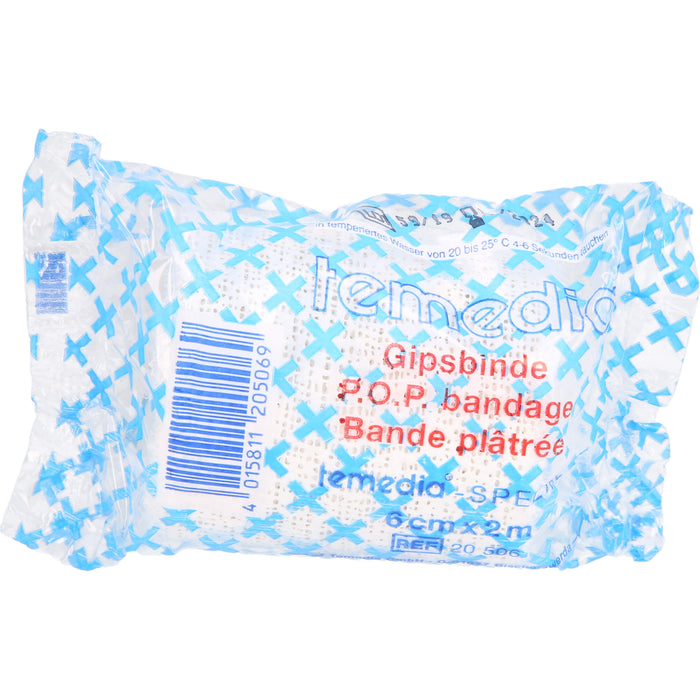Temedia Gipsbinde spezial 6 cm x 2 m, 1 St. Binde