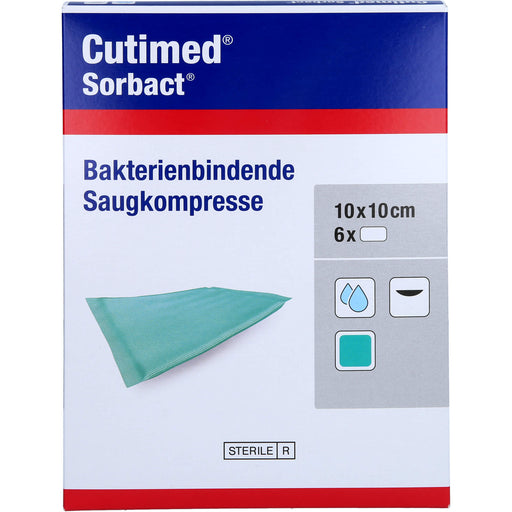 Cutimed Sorbact Saugkompressen 10x10cm, 6 St KOM