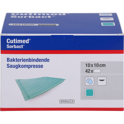 Cutimed Sorbact Saugkompressen 10x10cm, 42 St KOM