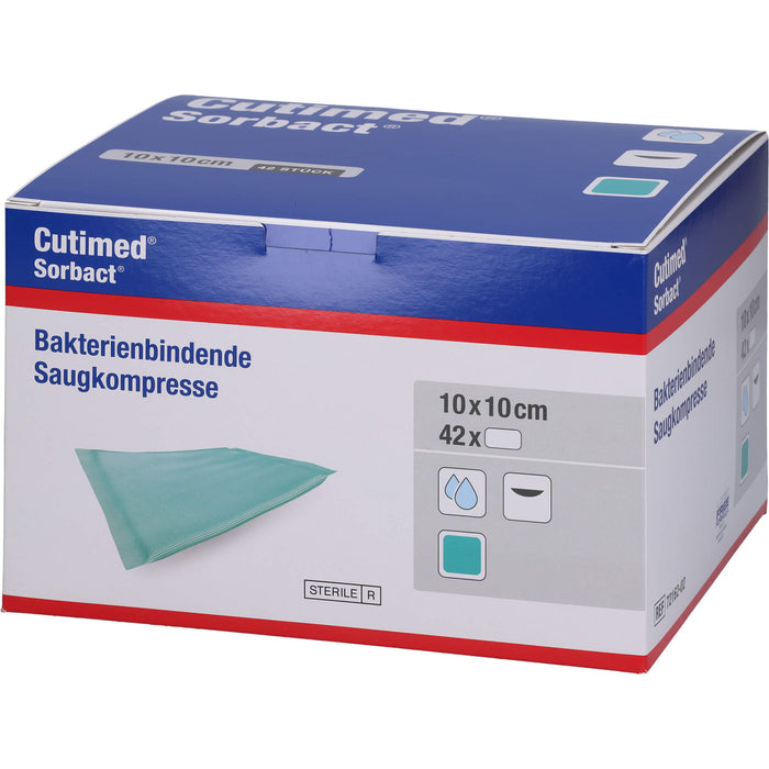 Cutimed Sorbact Saugkompressen 10x10cm, 42 St KOM