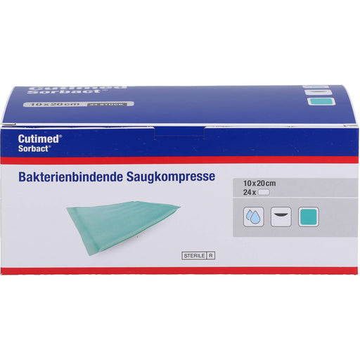 Cutimed Sorbact Saugkompressen 10x20cm, 24 St KOM