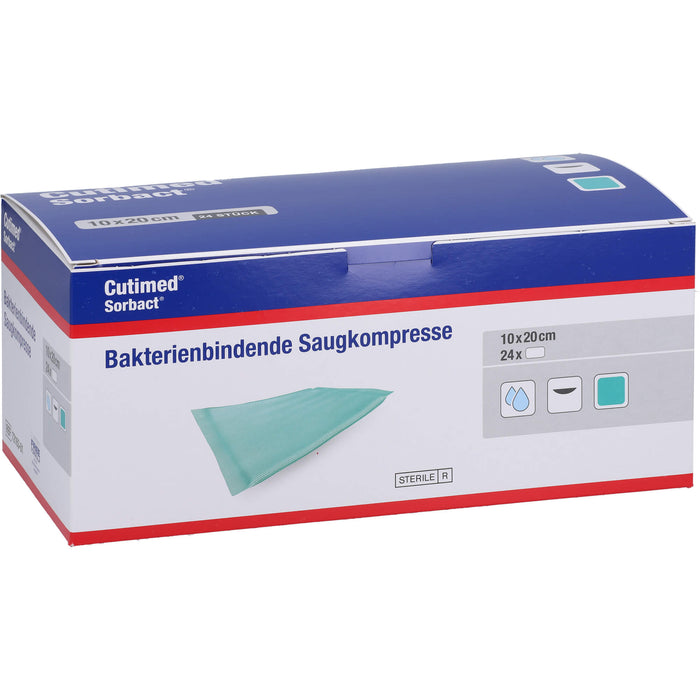 Cutimed Sorbact Saugkompressen 10x20cm, 24 St KOM