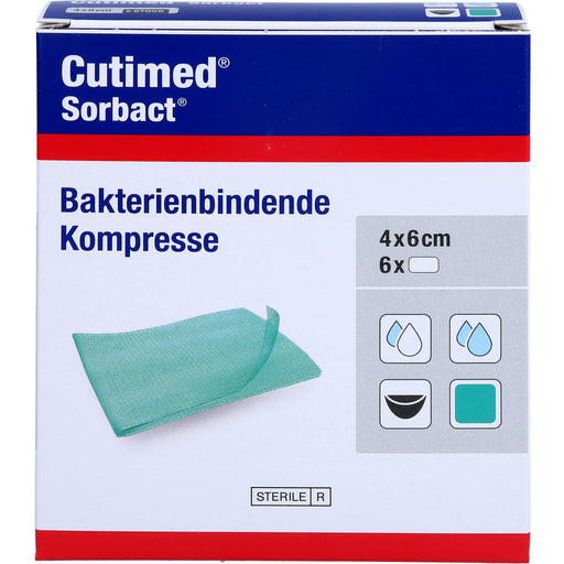 Cutimed Sorbact Kompressen 4x6cm, 6 St KOM