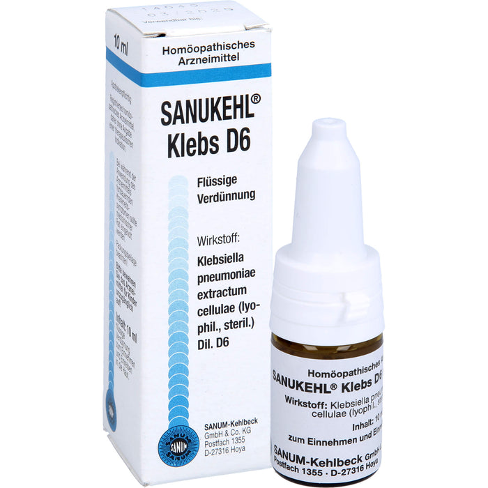 SANUM-KEHLBECK Sanukehl Klebs D6 flüssige Verdünnung, 10 ml Lösung