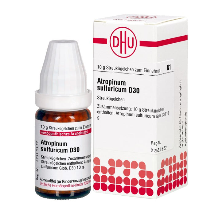 Atropinum sulfuricum D30 DHU Globuli, 10 g Globules
