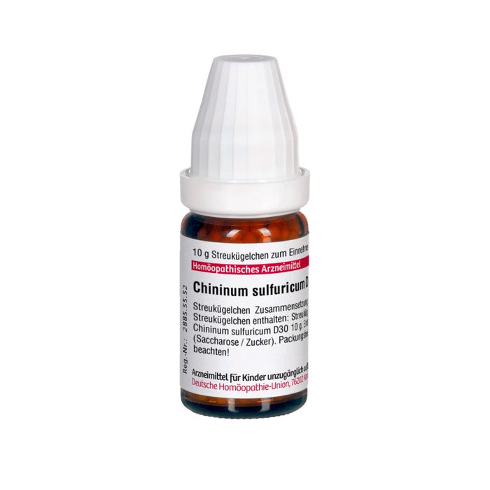 Chininum sulfuricum D30 DHU Globuli, 10 g Globules