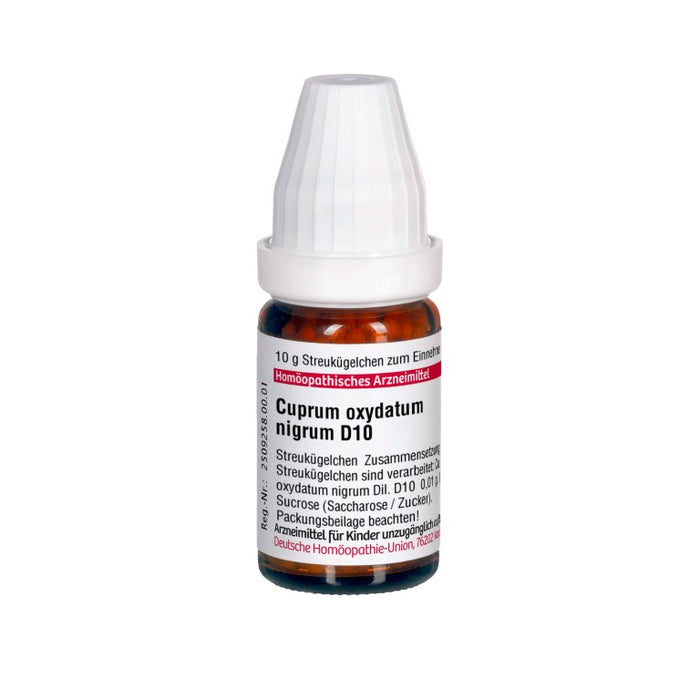 Cuprum oxydatum nigrum D10 DHU Globuli, 10 g Globules