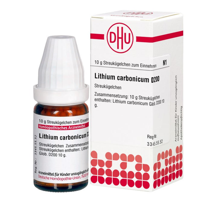 Lithium carbonicum D200 DHU Globuli, 10 g Globules