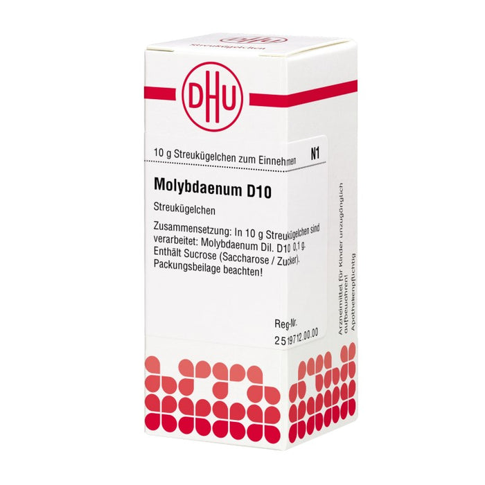 Molybdänum D10 DHU Globuli, 10 g Globules