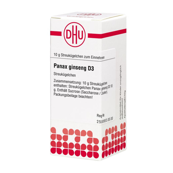 Panax ginseng D3 DHU Globuli, 10 g Globules