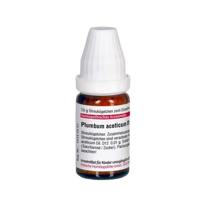 Plumbum aceticum D12 DHU Globuli, 10 g Globules