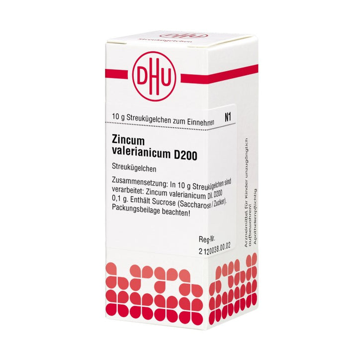 Zincum valerianicum D200 DHU Globuli, 10 g Globules