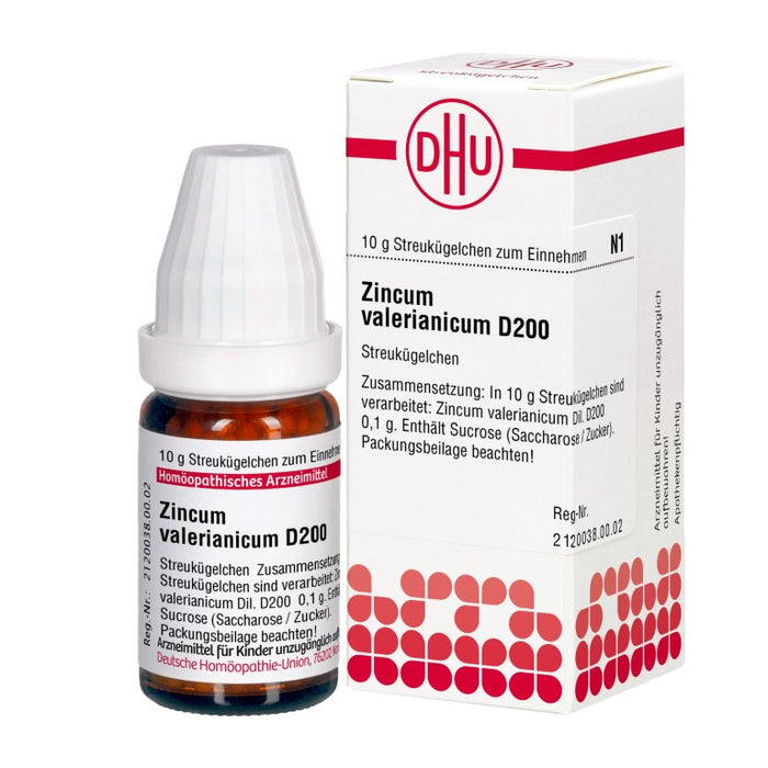 Zincum valerianicum D200 DHU Globuli, 10 g Globules