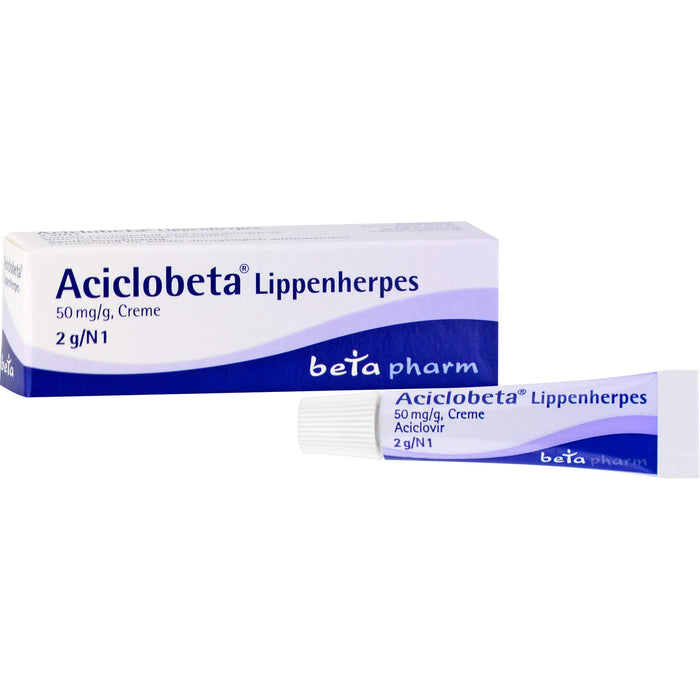 Aciclobeta Lippenherpes, 50 mg/g, Creme, 2 g Crème