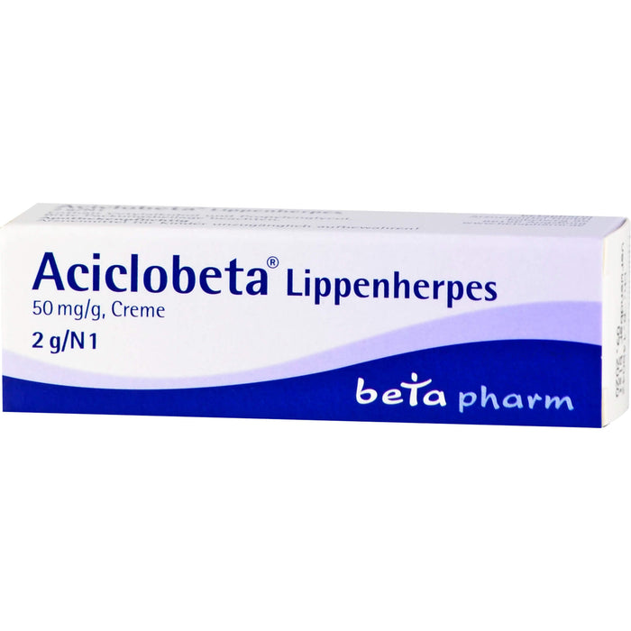 Aciclobeta Lippenherpes, 50 mg/g, Creme, 2 g Cream