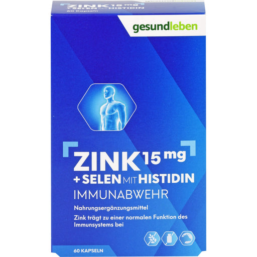 Gesund leben Zink 15 mg + Selen mit Histidin Kapseln, 60 St. Kapseln